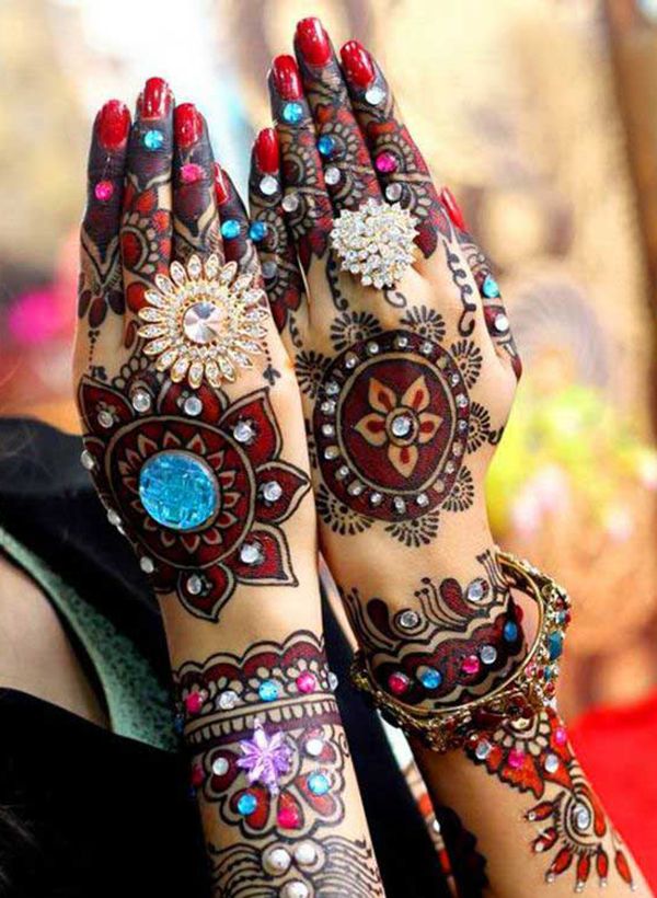 Glitter Mehndi Designs
